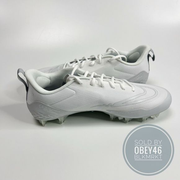 Nike Alpha Huarache 8 Pro Mens LAX Lacrosse Cleats White Gray CW4439-110 Size 12 - Picture 3 of 5
